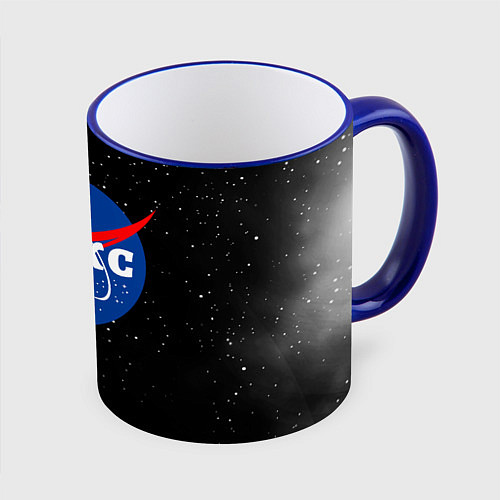 Кружка цветная Макс Наса космос / 3D-Синий кант – фото 1