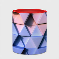 Кружка 3D Triangle gradient, цвет: 3D-белый + красный — фото 2