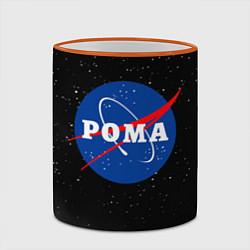 Кружка 3D Рома Наса космос, цвет: 3D-оранжевый кант — фото 2