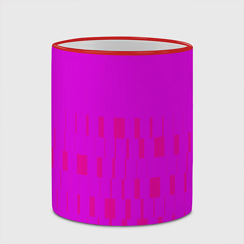 Кружка цветная Паттерн в стиле модерн розовый яркий / 3D-Красный кант – фото 2