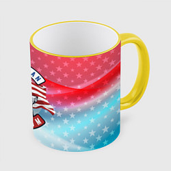 Кружка 3D American freedom, цвет: 3D-желтый кант