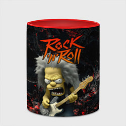 Кружка 3D Simpsons Rock and roll, цвет: 3D-белый + красный — фото 2