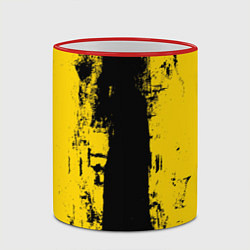 Кружка 3D Вертикальная черно-желтая полоса Cyberpunk 2077, цвет: 3D-красный кант — фото 2