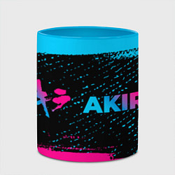 Кружка 3D Akira - neon gradient: надпись и символ, цвет: 3D-белый + небесно-голубой — фото 2