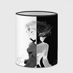 Кружка 3D Тацумаки из ванпанчмена, цвет: 3D-черный кант — фото 2