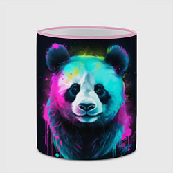 Кружка 3D Панда в неоновых красках, цвет: 3D-розовый кант — фото 2