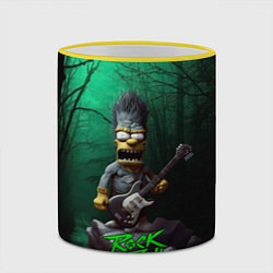 Кружка 3D Simpsons hard rock, цвет: 3D-желтый кант — фото 2