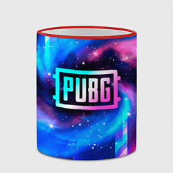 Кружка 3D PUBG неоновый космос, цвет: 3D-красный кант — фото 2