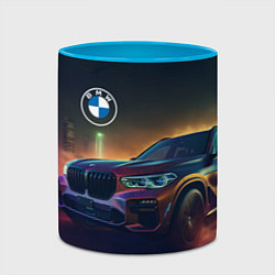 Кружка 3D BMW midjourney, цвет: 3D-белый + небесно-голубой — фото 2