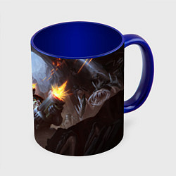 Кружка 3D Team Deep Rock Galactic, цвет: 3D-белый + синий