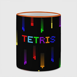 Кружка 3D Falling blocks tetris, цвет: 3D-оранжевый кант — фото 2