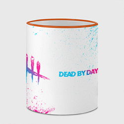 Кружка 3D Dead by Daylight neon gradient style: надпись и си, цвет: 3D-оранжевый кант — фото 2