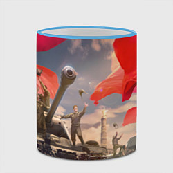 Кружка 3D Победа! 9 Мая, цвет: 3D-небесно-голубой кант — фото 2