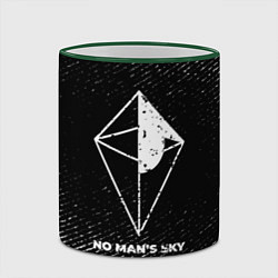 Кружка 3D No Mans Sky с потертостями на темном фоне, цвет: 3D-зеленый кант — фото 2