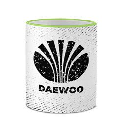 Кружка 3D Daewoo с потертостями на светлом фоне, цвет: 3D-светло-зеленый кант — фото 2