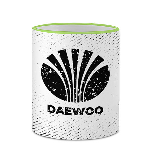 Кружка цветная Daewoo с потертостями на светлом фоне / 3D-Светло-зеленый кант – фото 2
