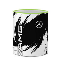 Кружка 3D Mercedes benz - white color, цвет: 3D-светло-зеленый кант — фото 2