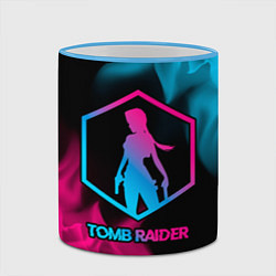 Кружка 3D Tomb Raider - neon gradient, цвет: 3D-небесно-голубой кант — фото 2