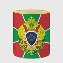 Кружка 3D Пограничная служба - герб ПВ, цвет: 3D-желтый кант — фото 2