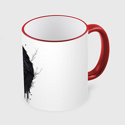 Кружка 3D Черный странник, цвет: 3D-красный кант