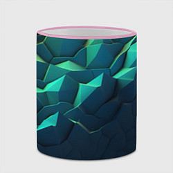 Кружка 3D Большие плиты и камни, цвет: 3D-розовый кант — фото 2