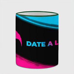 Кружка 3D Date A Live - neon gradient: надпись и символ, цвет: 3D-зеленый кант — фото 2