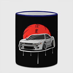 Кружка 3D Nissan Silvia S14 - Japan style, цвет: 3D-синий кант — фото 2