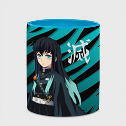 Кружка 3D Хаширо Токито - клинок рассекающий демонов, цвет: 3D-белый + небесно-голубой — фото 2