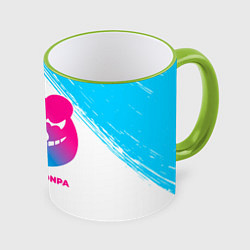 Кружка 3D Danganronpa neon gradient style, цвет: 3D-светло-зеленый кант