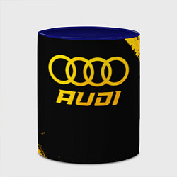 Кружка 3D Audi - gold gradient, цвет: 3D-белый + синий — фото 2