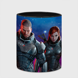Кружка 3D Mass Effect N7 space, цвет: 3D-белый + черный — фото 2