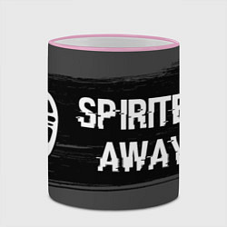 Кружка 3D Spirited Away glitch на темном фоне: надпись и сим, цвет: 3D-розовый кант — фото 2