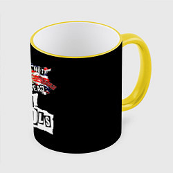 Кружка 3D Sex Pistols - punks not dead, цвет: 3D-желтый кант