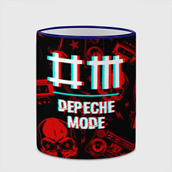 Кружка 3D Depeche Mode rock glitch, цвет: 3D-синий кант — фото 2