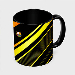 Кружка 3D ФК Барселона эмблема, цвет: 3D-белый + черный