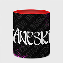 Кружка 3D Maneskin rock legends: надпись и символ, цвет: 3D-белый + красный — фото 2