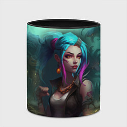 Кружка 3D Jinx fantasy art Arcane League of Legends, цвет: 3D-белый + черный — фото 2