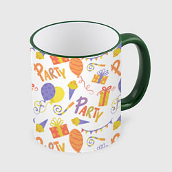 Кружка 3D Party style, цвет: 3D-зеленый кант