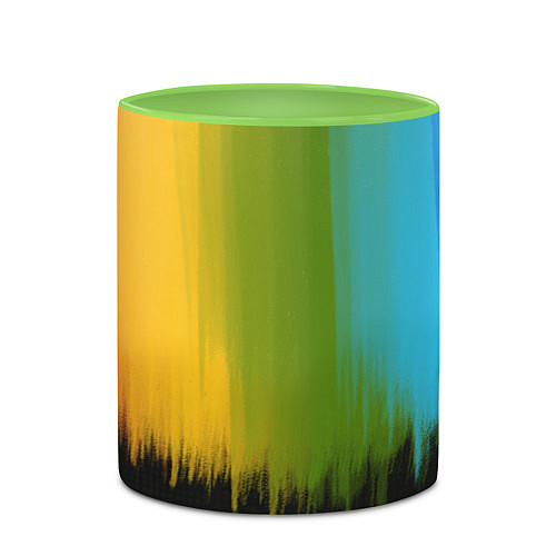 Кружка цветная Летняя радуга / 3D-Белый + светло-зеленый – фото 2