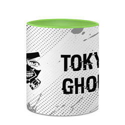 Кружка 3D Tokyo Ghoul glitch на светлом фоне: надпись и симв, цвет: 3D-белый + светло-зеленый — фото 2
