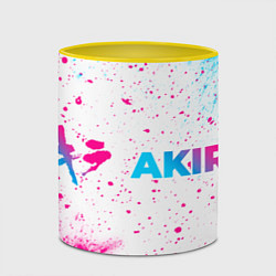 Кружка 3D Akira neon gradient style: надпись и символ, цвет: 3D-белый + желтый — фото 2