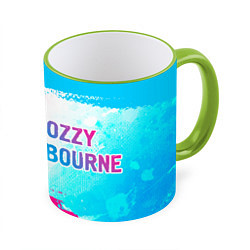 Кружка 3D Ozzy Osbourne neon gradient style: надпись и симво, цвет: 3D-светло-зеленый кант