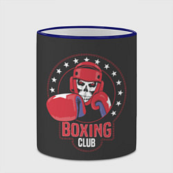 Кружка 3D Boxing club - боксёр, цвет: 3D-синий кант — фото 2