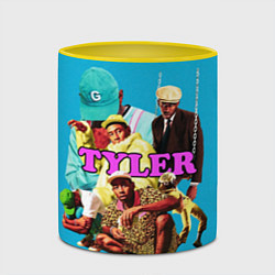 Кружка 3D Tyler, The Creator Collage, цвет: 3D-белый + желтый — фото 2