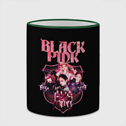 Кружка 3D Blackpink k-pop, Блэкпинк, цвет: 3D-зеленый кант — фото 2