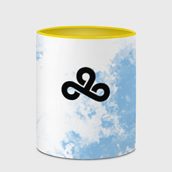 Кружка 3D Cloud9 Облачный, цвет: 3D-белый + желтый — фото 2