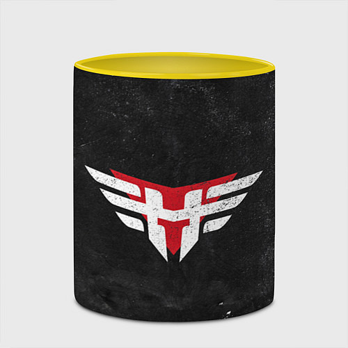 Кружка цветная Heroic team / 3D-Белый + желтый – фото 2