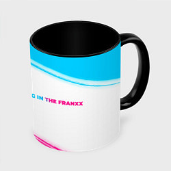 Кружка 3D Darling in the FranXX neon gradient style: надпись, цвет: 3D-белый + черный