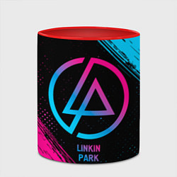 Кружка 3D Linkin Park - neon gradient, цвет: 3D-белый + красный — фото 2