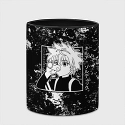 Кружка 3D Киллуа из аниме Hunter x hunter, цвет: 3D-белый + черный — фото 2